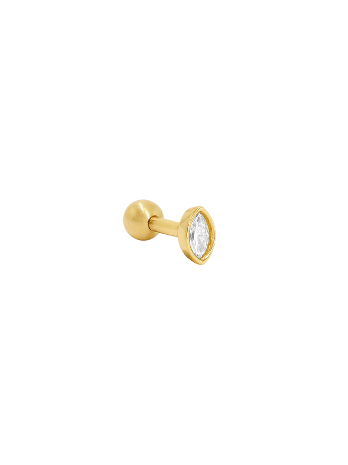 Moon marquise diamond piercing 0.65 cm 