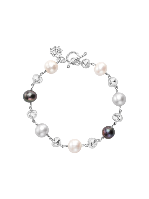 Nugget & mixed freshwater pearl bracelet photo