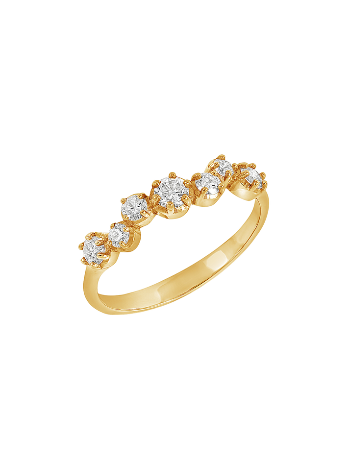 18k gold & diamond stargazer ring - 0.46ct