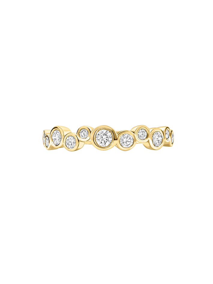 18k gold & diamond fine cascade ring