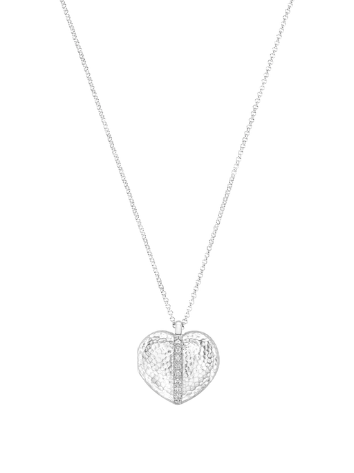 White sapphire 23mm heart lumiere locket photo