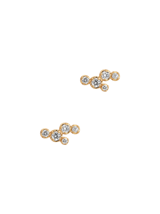 14k stargazer five diamond ear-studs photo