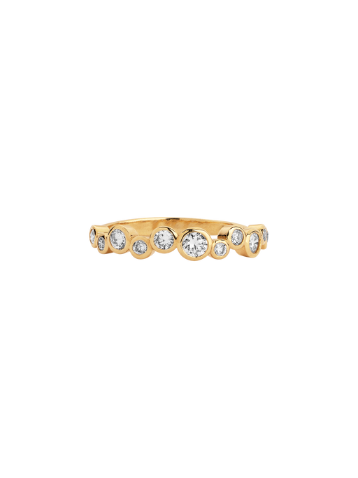 18k gold & diamond cascade ring - 0.75ct photo
