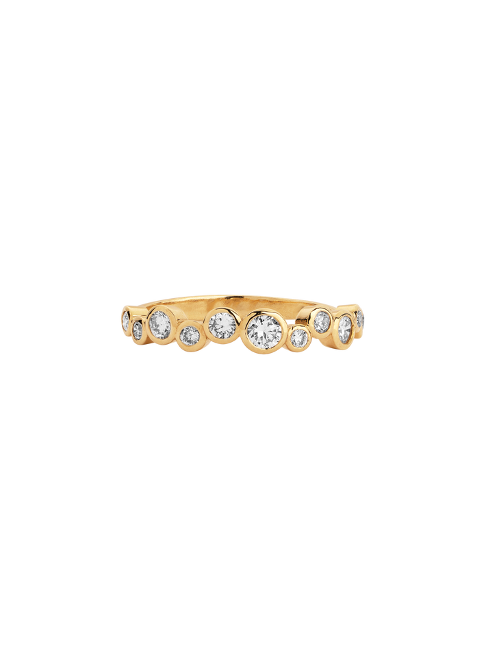 18k gold & diamond cascade ring - 0.75ct