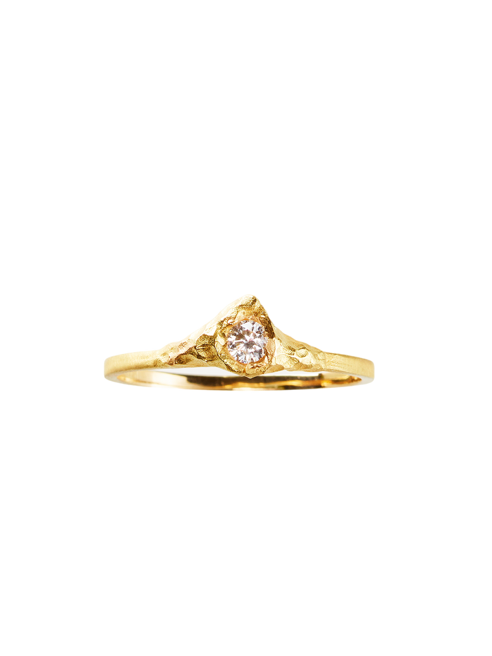 Solitaire iman 0.10ct diamond ring (Refurbished)