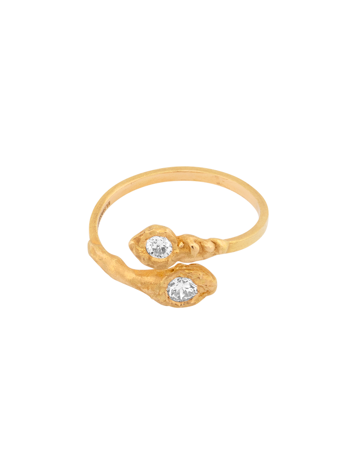 Solitaire iman duo diamond ring