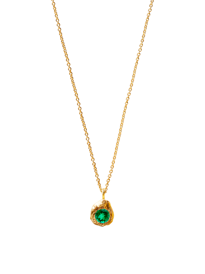 Evie 0.20ct emerald necklace