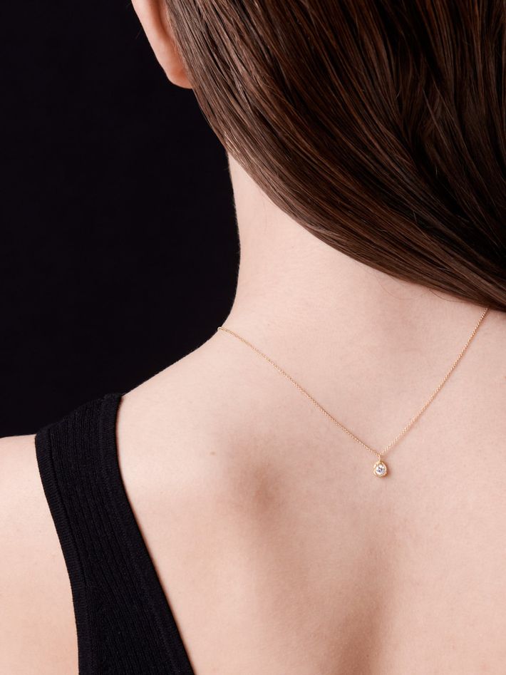 Solitaire iman 0.20ct diamond necklace