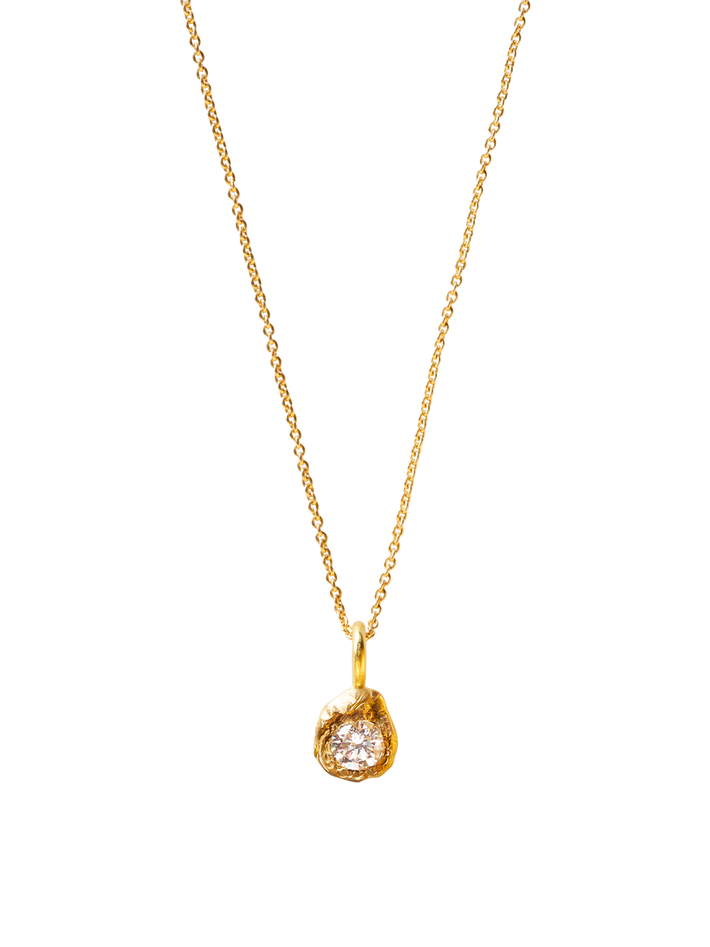 Solitaire iman 0.20ct diamond necklace