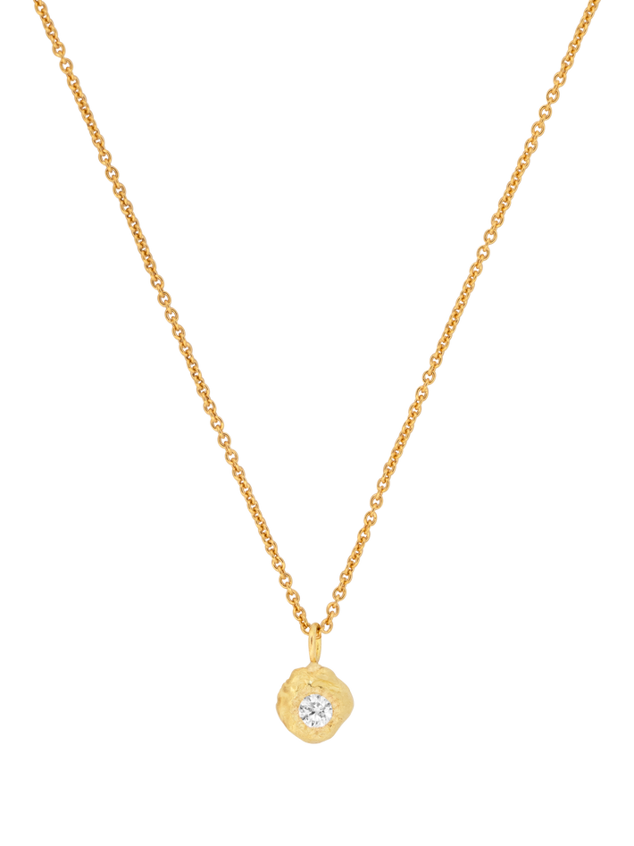 Solitaire iman 0.05ct diamond necklace