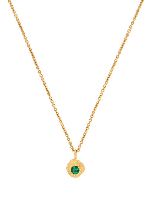Evie 0.05ct emerald necklace photo