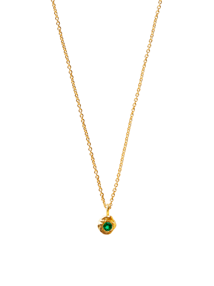 Evie 0.05ct emerald necklace