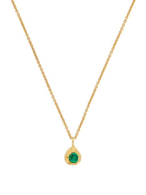 Evie 0.10ct emerald necklace photo