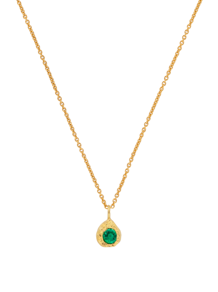 Evie 0.10ct emerald necklace