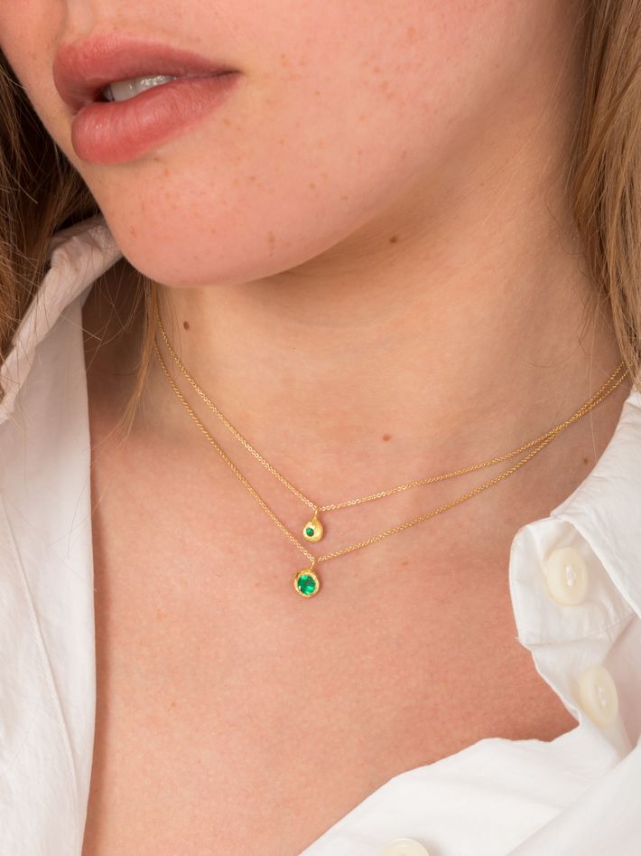 Evie 0.35ct emerald necklace