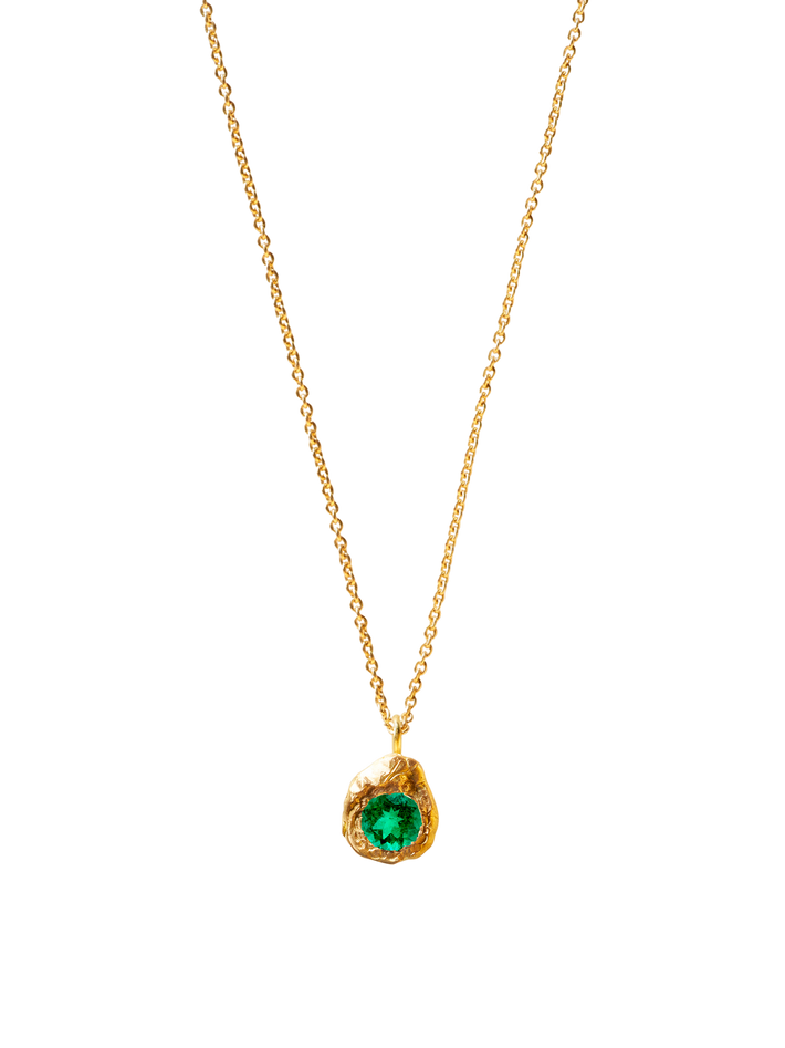Evie 0.35ct emerald necklace