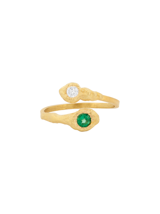 Esmeralda duo emerald and diamond ring photo