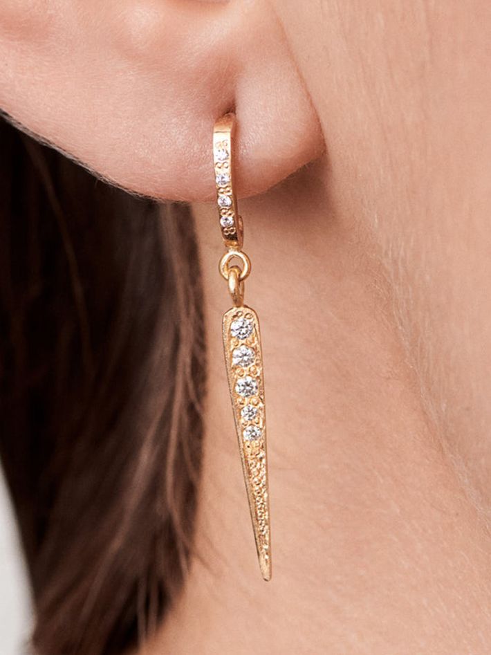 Roxy diamond stick earring