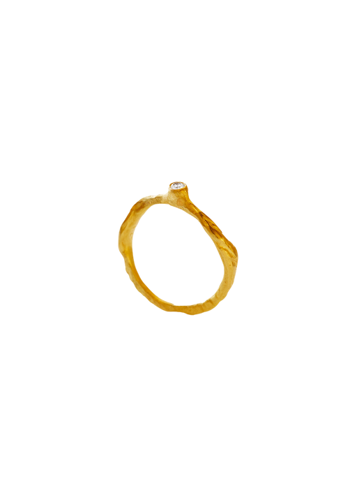 Small solitaire diamond ring photo