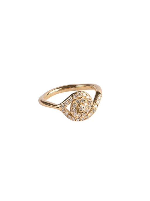 The Illissus Ring 18kt yellow gold & pave diamonds photo