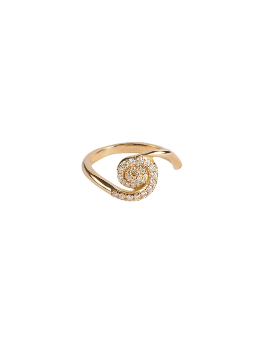 The Erechtheion Ring in 18kt gold and full pave diamonds photo