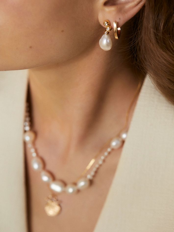 Athena Pearl Drop Earrings