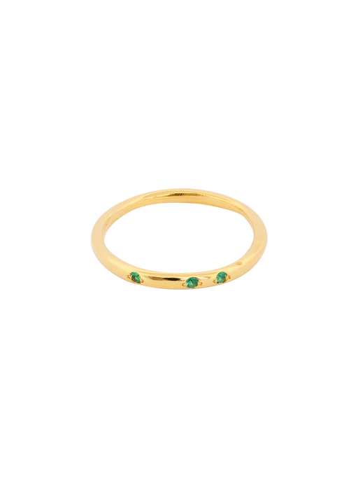 Aella emerald band ring photo