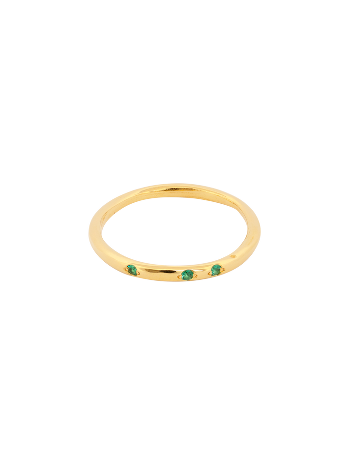 Aella emerald band ring