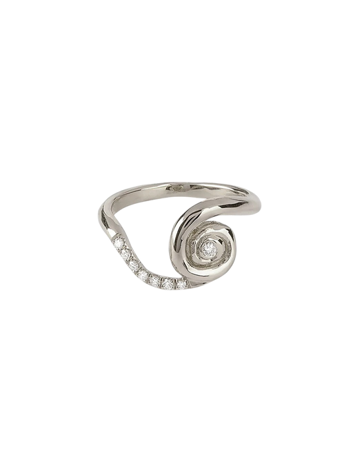 The Erechtheion Ring in silver and 8 diamonds photo