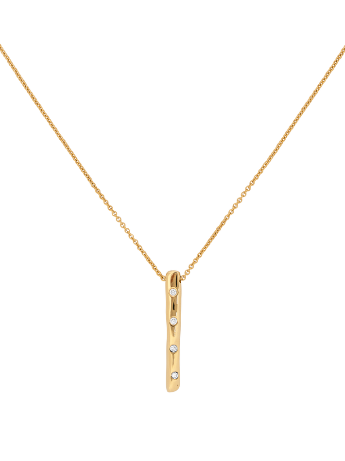 BAR JEWELLERY Letter V Pendant Necklace - Farfetch