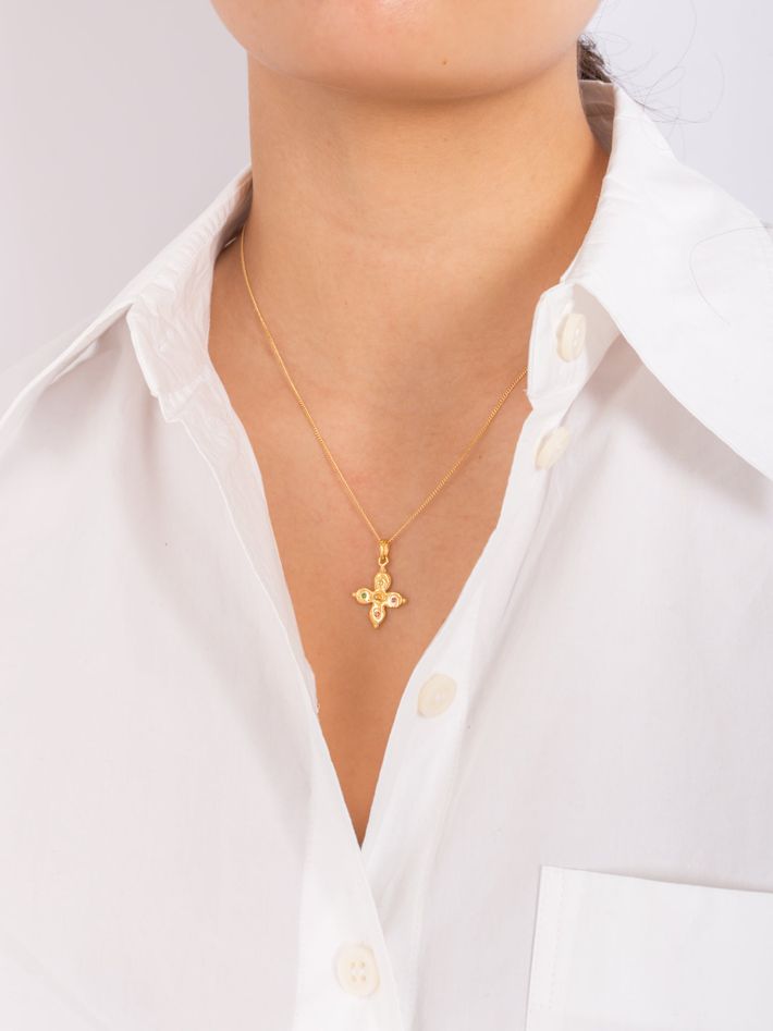 Byzantine cross necklace