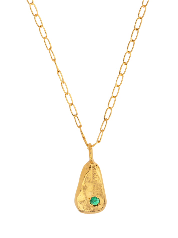 Emerald arrow pendant 