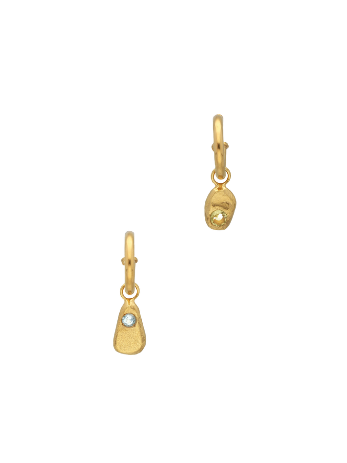 Lemon quartz and topaz marine drops