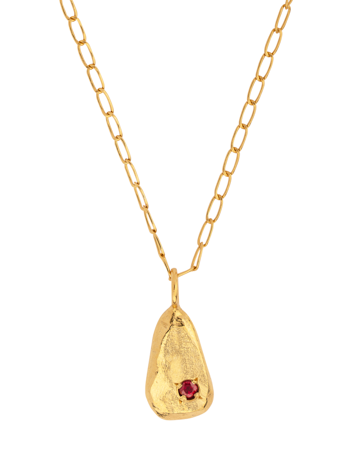 Ruby arrow pendant