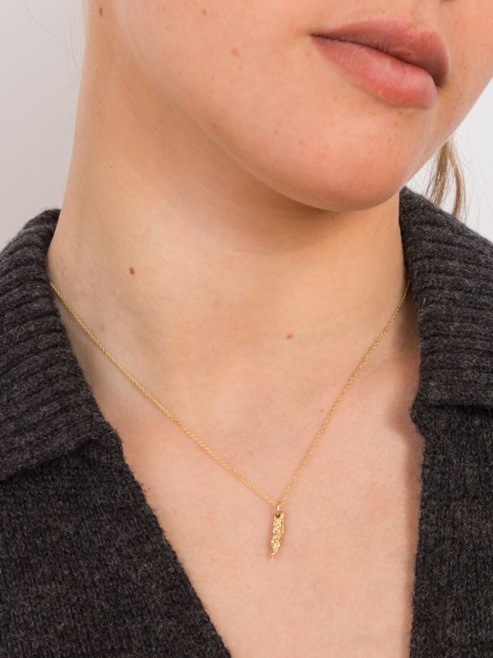 Shard gold pendant necklace III