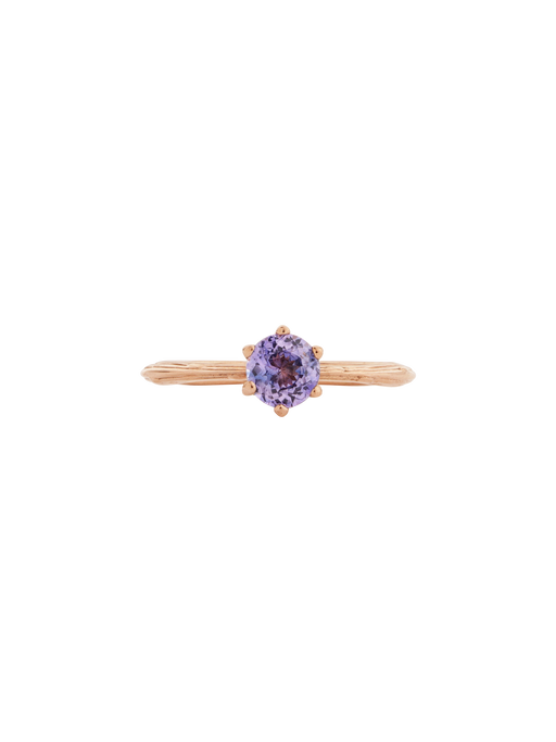 Organic dew drop solitaire in 18ct rose gold photo