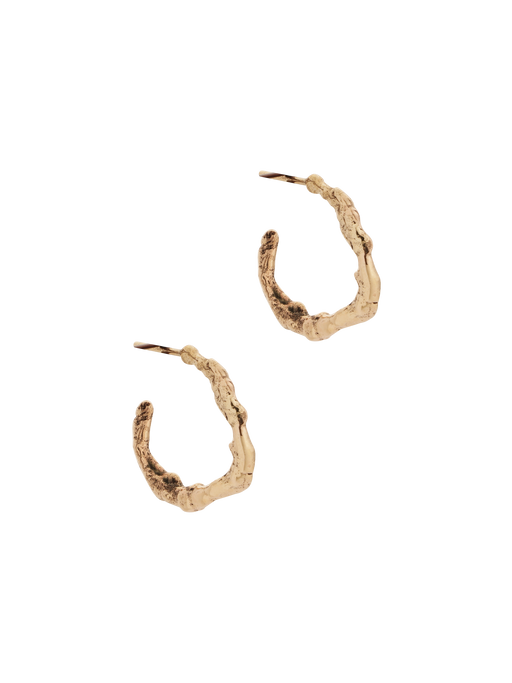Melted hoop earrings 18ct yellow gold photo