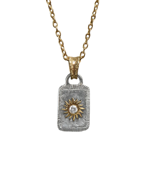 Solis Lux Rectangle Pendant MM Sun White Diamond photo