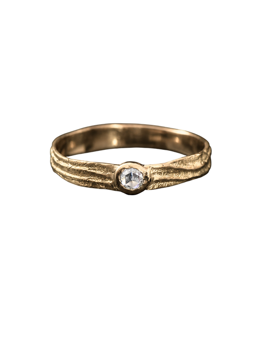 Sitia PM ring, 0.050ct round rosecut diamond, yellow gold photo