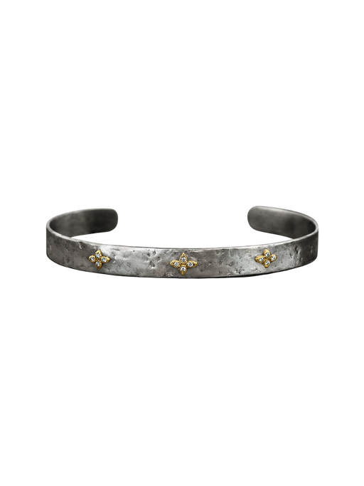 Solis Lux star diamonds silver and yellow gold bracelet photo