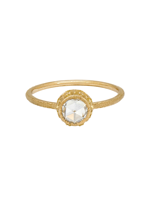 Syracuse Ring with 0.30cts Rose-Cut Diamond, Yellow Gold photo