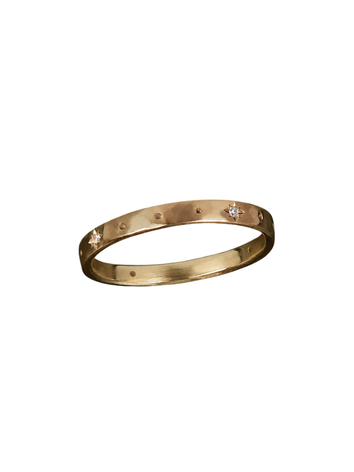 Damiel Ring 4 White Diamonds Yellow Gold photo
