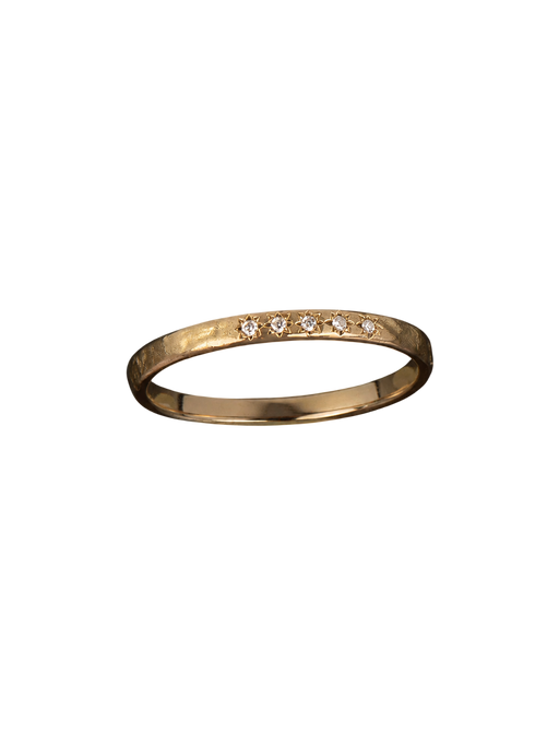 Cassiel Ring 5 White Diamonds Yellow Gold photo