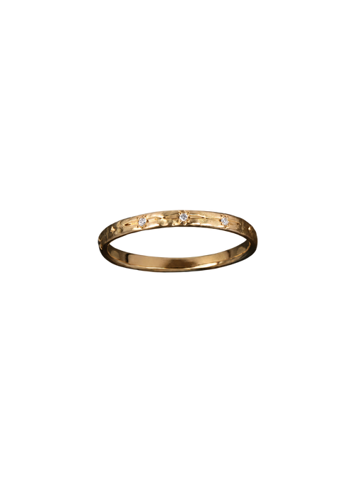 Cassiel Ring 3 White Diamonds Yellow Gold photo