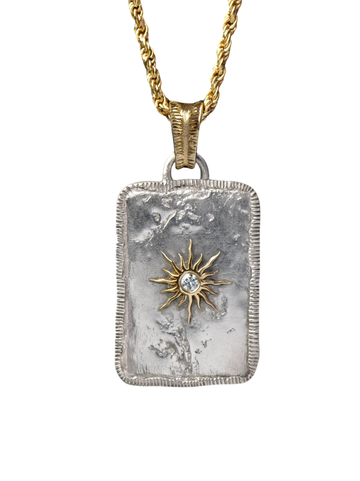 Solis Lux rectangular pendant large model diamond sun photo