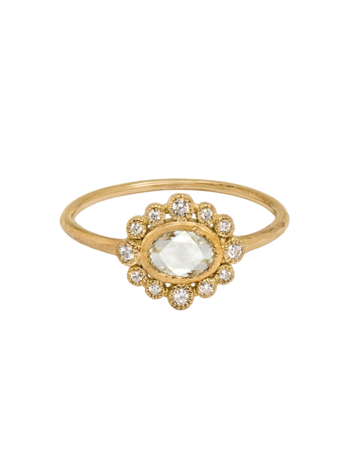 Sagan Rosecut diamond yellow gold ring photo