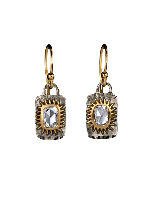 Solis Lux rectangle PM sun rosecut yellow gold and silver photo
