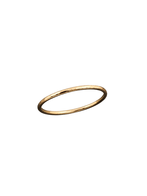 Mon Chéri thin round hammered gold wedding ring photo