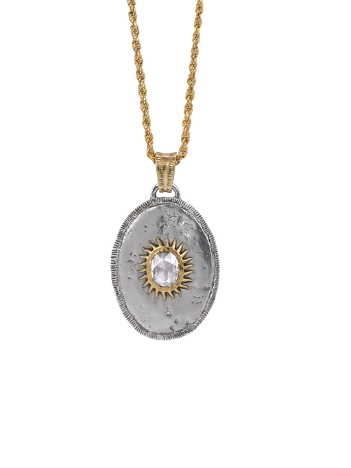 Solis Lux oval MM rose-cut diamond sun pendant photo