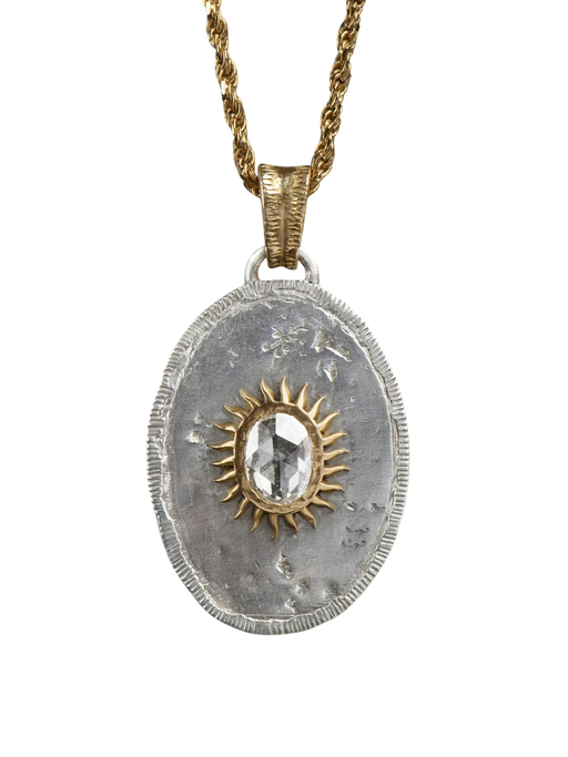 Solis Lux oval MM rose-cut diamond sun pendant photo